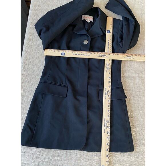 BYBLOS Cool Italian Brand 100% Wool Blazer/Jacket Black Italy 46 US 8-10 - Picture 7 of 12